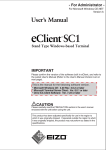 Eizo eClient SC1 User`s manual