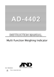 A&D Multi Function Weighing Indicator AD-4402 Product specifications