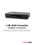 Radio Systems i.AM.Radio Transmitter Specifications