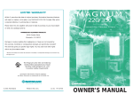 Marineland Magnum 350 Owner`s manual