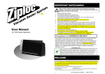 Ziploc V350 Series User manual
