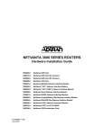 ADTRAN NetVanta 3205 Installation guide