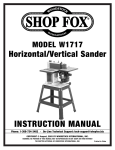 Woodstock SHOP FOX W1717 Instruction manual