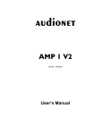 Audionet Amp I V2 User`s manual