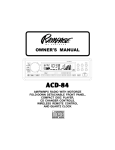 Audiovox ACD-26 Owner`s manual