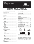 Carrier 59SP2A Instruction manual