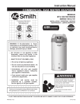 A.O. Smith BTH 120-250(A) Instruction manual
