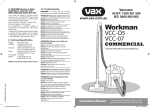 Vax VCC-07 User guide