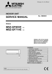 Mitsubishi Electric MSZ-GF71VE Service manual