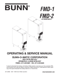 Bunn FMD-2 Service manual
