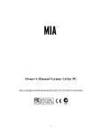 Echo Audio Mia Owner`s manual