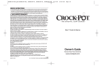 Crock-Pot DUO COOK SERVE Operating instructions