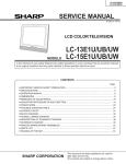 Sharp Aquos LC-15E1U Service manual