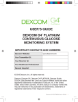 Dexcom G4 Professional User`s guide