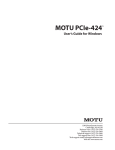 MOTU PCI-424 User`s guide