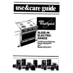 Whirlpool RS313PXT Use & care guide