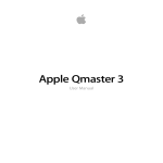 Apple Shake Qmaster User manual