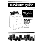 Whirlpool ELECTRIC LE5795XM Operating instructions