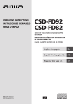 Aiwa CSD-FD92 Operating instructions