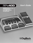 DigiTech RPX400 User`s guide