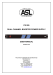 ASL INTERCOM PS 285 User manual