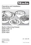 Miele ESW 408x-14 Operating instructions