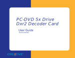 Creative PC-DVD 5x Drive Dxr2 Decoder Card User guide