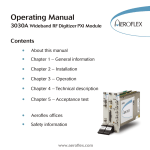 Operating Manual for 3030A Wideband RF Digitizer