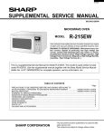 Sharp R-215EW Service manual