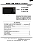 Sharp R-410F Service manual