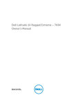 Dell Latitude 14 Rugged Extreme 7404 Owner`s manual