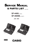 Casio SF-4400 Specifications