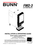 Bunn FMD-3 Service manual