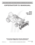 MTD 190-658 Operator`s manual