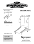 Weslo 831.294620 User`s manual