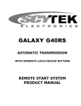 Scytek electronic GALAXY G40RS Product manual