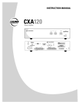 EAW POWER AMPLIFIER CXA120 Instruction manual