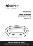 Memorex MC2863 User`s guide