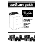 Whirlpool LE5790XP Operating instructions