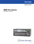 Extron electronics MGP Pro Series User guide