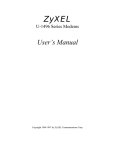 ZyXEL Communications U-1496 series User`s manual