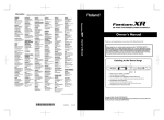 Roland Fantom XR Owner`s manual
