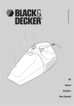 Black & Decker VH800 Instruction manual