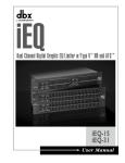dbx iEQ 31 User manual