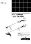 Shindaiwa T242 Operator`s manual