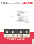 McIntosh MA230 Specifications