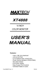 MaxTech XT4888 User`s manual