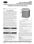 Carrier Performance 12 38YZA Instruction manual