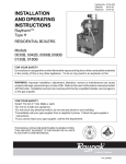 Raypak 0135B Operating instructions