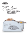 West Bend EGG & MUFFIN TOASTER User`s guide